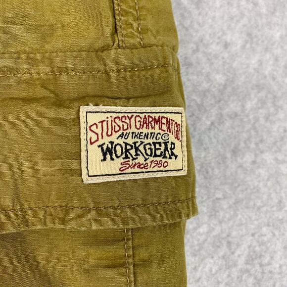 Stussy Pants Mens M (Fits 30x29) Green Work Gear Cargo Pant - Picture 6 of 14